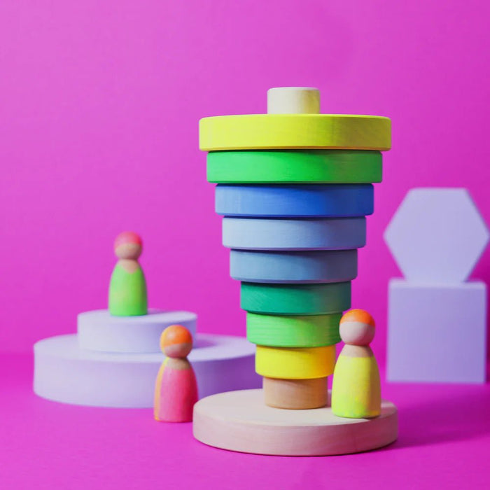 Scheibenturm Neongrün - pilzessono.shop - zauberhafte Kinderdinge