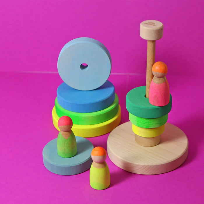 Scheibenturm Neongrün - pilzessono.shop - zauberhafte Kinderdinge