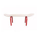 Skateboard - Sitzbank aus Holz mit roten Beinen - pilzessono.shop - zauberhafte Kinderdinge