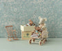 Sleepy wakey baby maus in der Streichholzschachtel in blau - pilzessono.shop - zauberhafte Kinderdinge