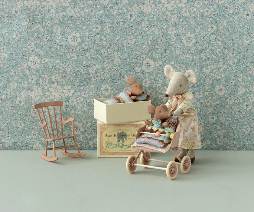 Sleepy wakey baby maus in der Streichholzschachtel in rose - pilzessono.shop - zauberhafte Kinderdinge