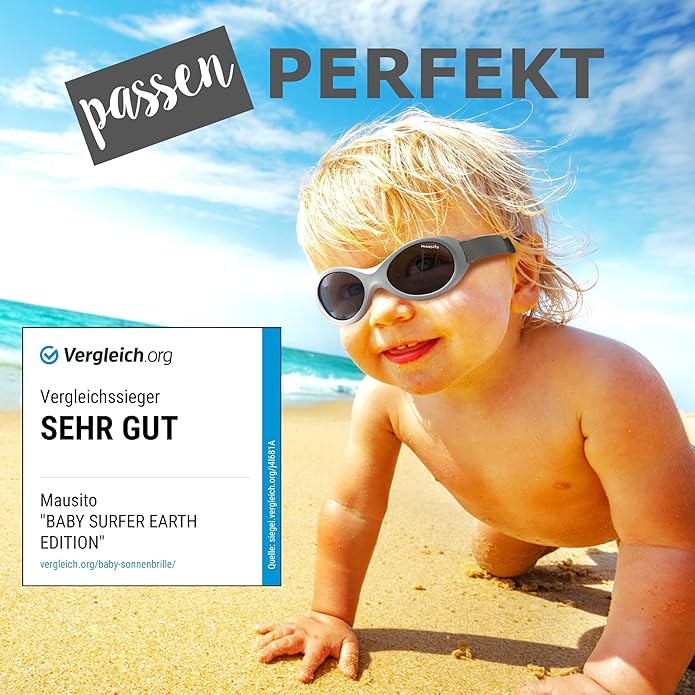 Sonnenbrille Baby in Grau - pilzessono.shop - zauberhafte Kinderdinge