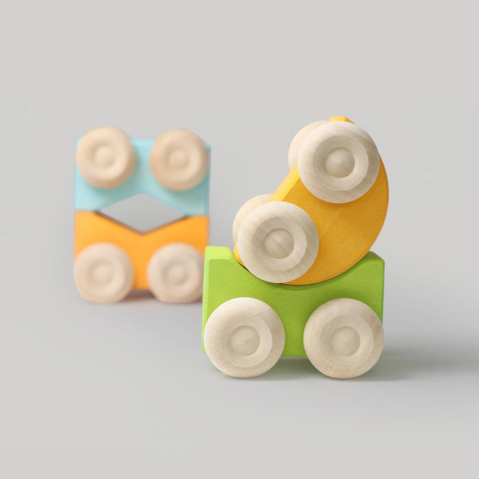 Stapel - Autos grün - pilzessono.shop - zauberhafte Kinderdinge