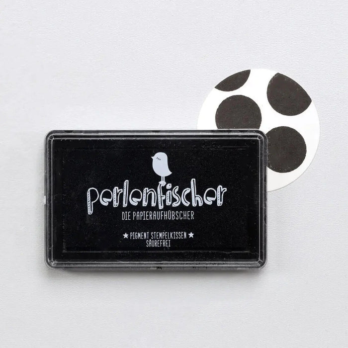 Stempelkissen schwarz von Perlenfischer - pilzessono.shop - zauberhafte Kinderdinge