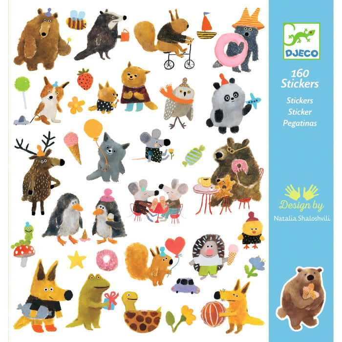 Sticker Flauschige Freunde - pilzessono.shop - zauberhafte Kinderdinge