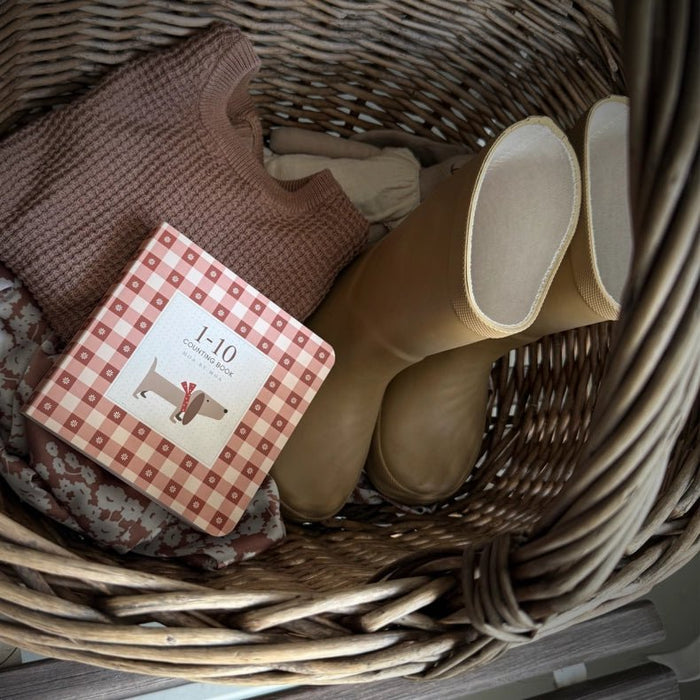 Zahlenbuch, rot - pilzessono.shop - zauberhafte Kinderdinge