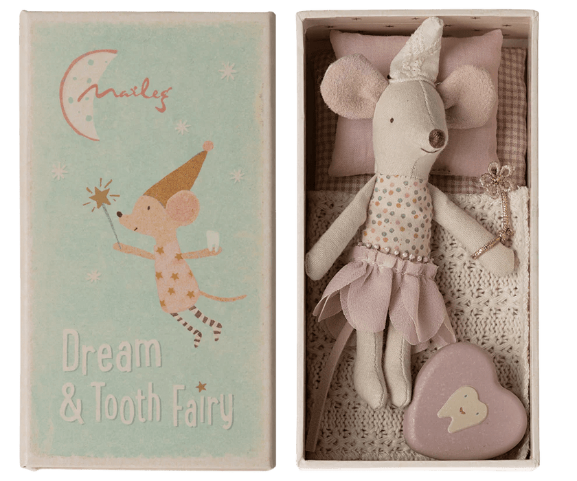 Zahnfeemaus - kleine Schwester in der Streichholzschachtel - pilzessono.shop - zauberhafte Kinderdinge