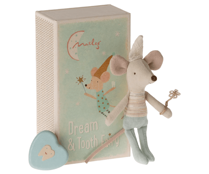 Zahnfeemaus - kleiner Bruder in der Streichholzschachtel - pilzessono.shop - zauberhafte Kinderdinge