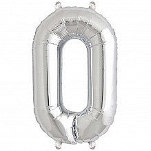 0 Folienballon silber Zahl - pilzessono.shop - zauberhafte Kinderdinge