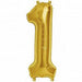 1 Folienballon gold Zahl - pilzessono.shop - zauberhafte Kinderdinge