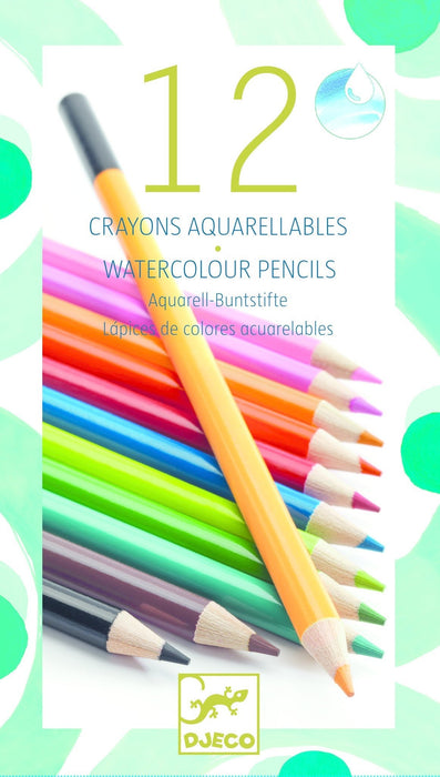 12 Aquarellstifte | auswaschbar von Djeco ♥ - pilzessono.shop - zauberhafte Kinderdinge