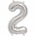 2 Folienballon silber Zahl - pilzessono.shop - zauberhafte Kinderdinge