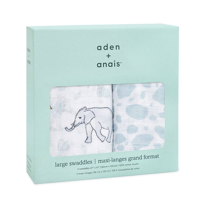 2er Pack Baumwoll Spucktuch im Dschungel-Design von Aden + Anais - pilzessono.shop - zauberhafte Kinderdinge