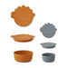⋙ 2er Pack "Olav" Snack Dose | in dino blau/senfgelb von Liewood ♥ - pilzessono.shop - zauberhafte Kinderdinge
