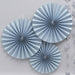 3 blaue Blumenfächerdekos - pilzessono.shop - zauberhafte Kinderdinge