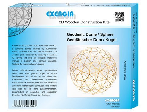 3D Holzbausatz - Geodätischer Dom / Kugel - pilzessono.shop