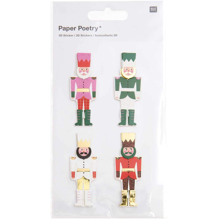 ⋙ 3D - Sticker Nussknacker von Rico Design ♡ - pilzessono.shop - zauberhafte Kinderdinge