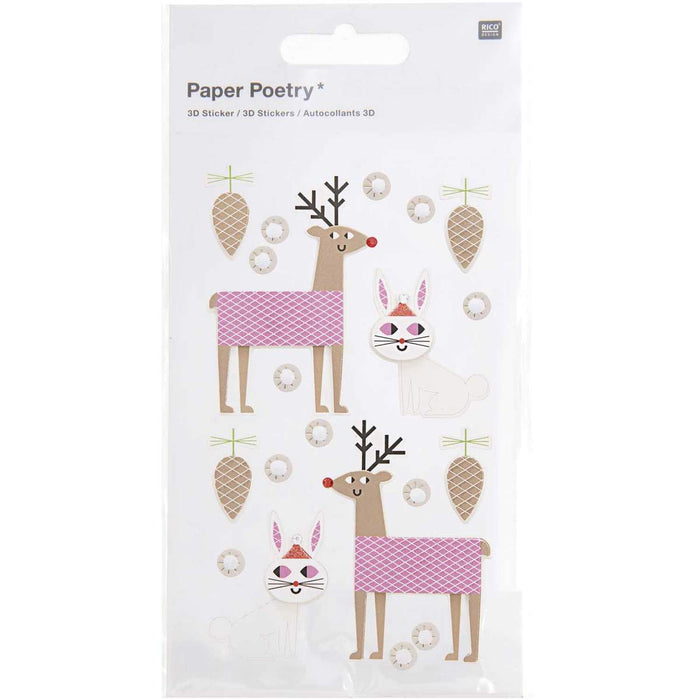 ⋙ 3D-Sticker Rentier von Rico Design ♡ - pilzessono.shop - zauberhafte Kinderdinge