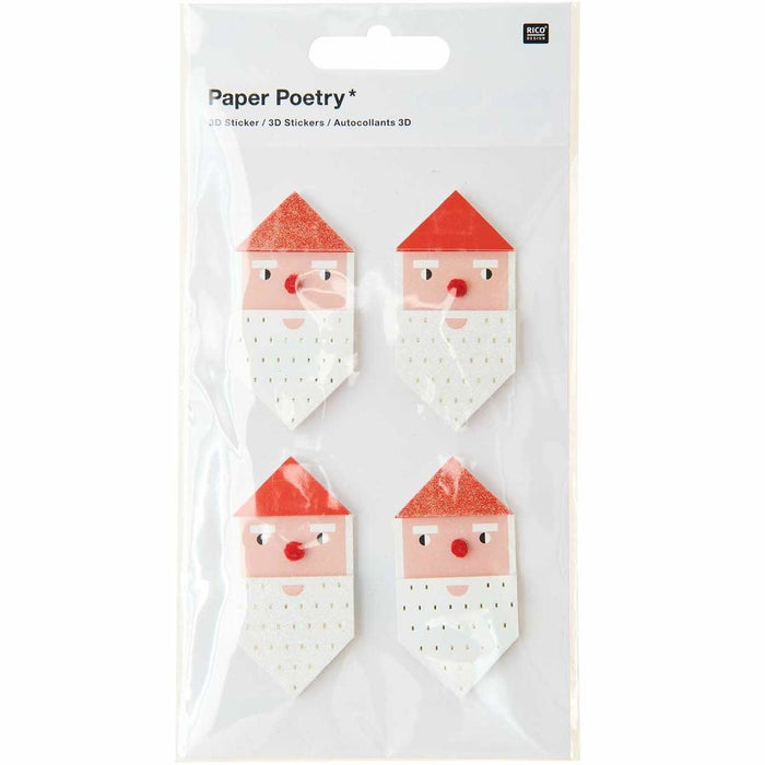 ⋙ 3D-Sticker Weihnachtsmann von Rico Design ♡ - pilzessono.shop - zauberhafte Kinderdinge