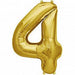 4 Folienballon gold Zahl - pilzessono.shop - zauberhafte Kinderdinge