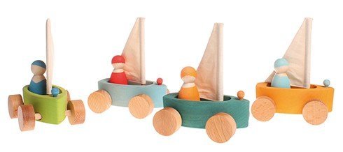 4 Kleine Strandsegler im Set von Grimm´s ♡ - pilzessono.shop