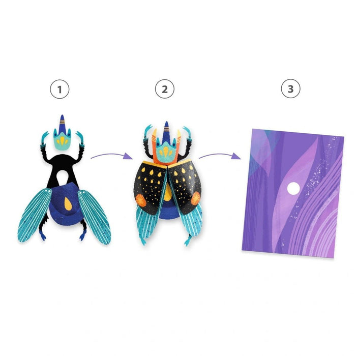 7+ 3D Bilder | Papierkäfer von Djeco - pilzessono.shop - zauberhafte Kinderdinge