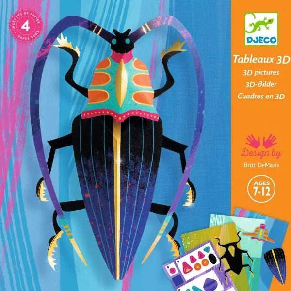 7+ 3D Bilder | Papierkäfer von Djeco - pilzessono.shop - zauberhafte Kinderdinge