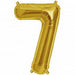 7 Folienballon Nummer 7 gold Zahl - pilzessono.shop - zauberhafte Kinderdinge