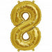 8 Folienballon gold Zahl - pilzessono.shop - zauberhafte Kinderdinge