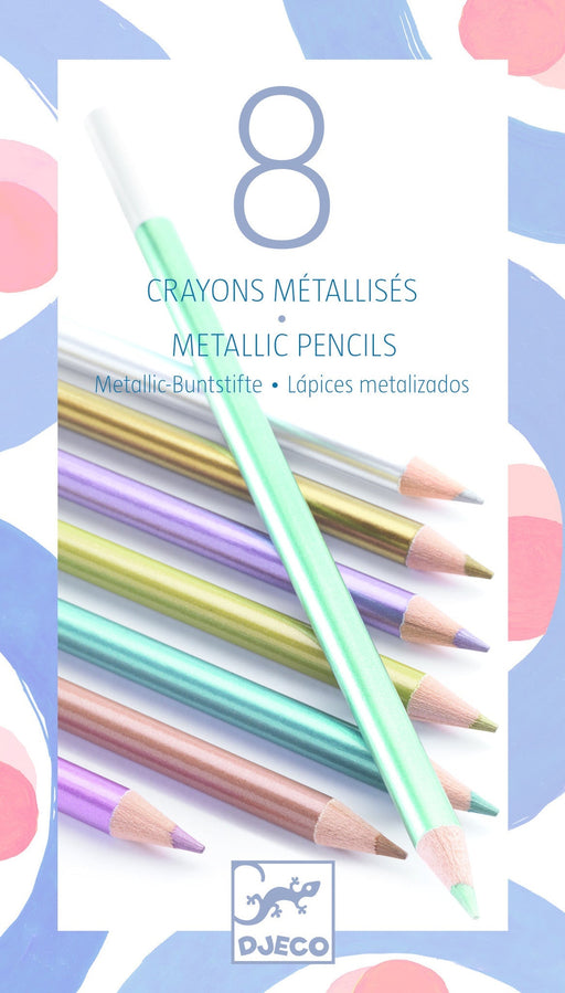 ⋙ 8 Metallic Buntstifte | auswaschbar von Djeco ♥ - pilzessono.shop - zauberhafte Kinderdinge