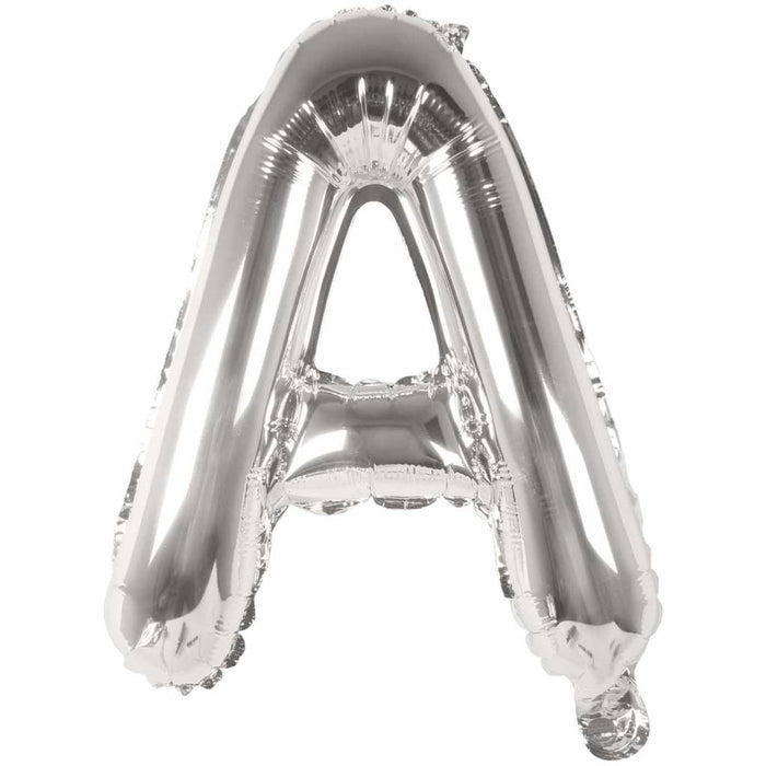 A Folienballon silber Buchstabe - pilzessono.shop - zauberhafte Kinderdinge