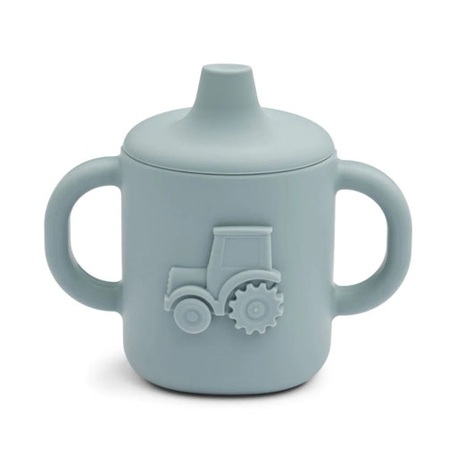Amelio Sippy Cup Blue Fog | Trinkbecher Traktor von Liewood - pilzessono.shop - zauberhafte Kinderdinge