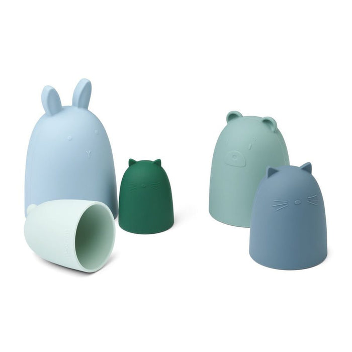 Anneli nesting toy Dusty mint multi mix - pilzessono.shop - zauberhafte Kinderdinge