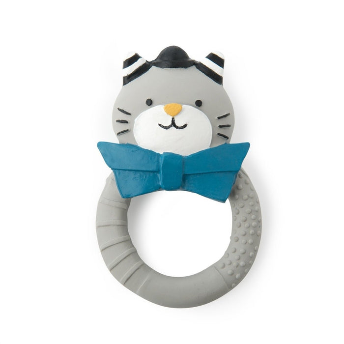 Auswahl an 12 Beißringen aus Naturkautschuk Les Moustaches von Moulin Roty ♡ - pilzessono.shop - zauberhafte Kinderdinge