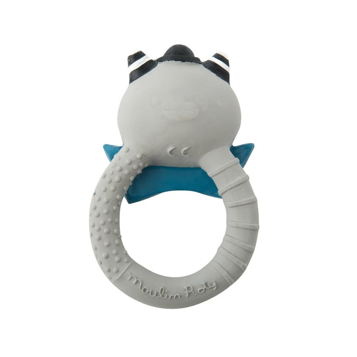 Auswahl an 12 Beißringen aus Naturkautschuk Les Moustaches von Moulin Roty ♡ - pilzessono.shop - zauberhafte Kinderdinge