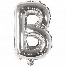 B Folienballon silber Buchstabe - pilzessono.shop - zauberhafte Kinderdinge