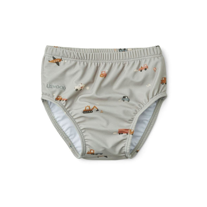 Baby Badehose Anthony | VEHICLES/DOVE BLUE MIX von Liewood ♥ - pilzessono.shop - zauberhafte Kinderdinge