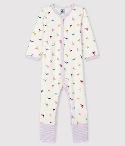 ⋙Baby - Strampler ohne Fuß aus Rippstrick mit Vogel Druck von Petit Bateau ♡ - pilzessono.shop - zauberhafte Kinderdinge