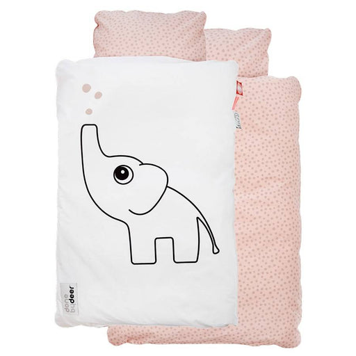 Babybettwäsche von Donebydeer rosa/weiß - pilzessono.shop - zauberhafte Kinderdinge
