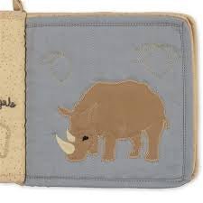 ♡ Babybuch | Fabric Book Zoo | brazilian sand von Konges Sløjd - pilzessono.shop - zauberhafte Kinderdinge