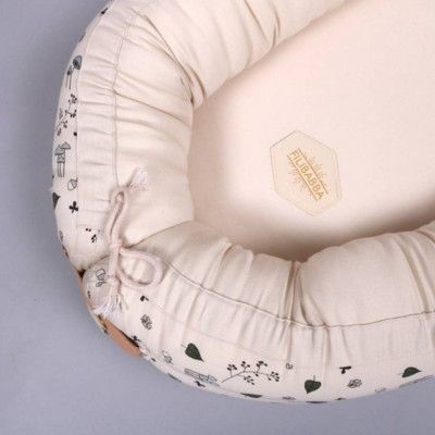 Babynestchen aus 100% Biobaumwolle Forest blue - pilzessono.shop - zauberhafte Kinderdinge