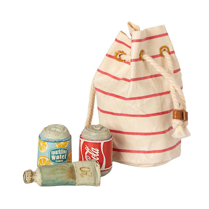 ⋙ Bag with Beach Essentials | Strandtasche mit Getränken und Sonnencreme von Maileg ♡ - pilzessono.shop - zauberhafte Kinderdinge