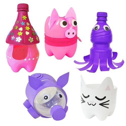 Basteln mit PET-Flasche - pilzessono.shop - zauberhafte Kinderdinge