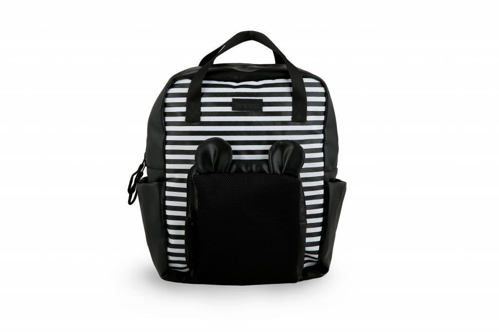 Bear backpack black & striped - pilzessono.shop - zauberhafte Kinderdinge
