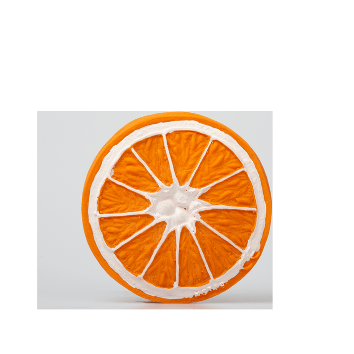 Beißring Clementino the Orange in orange - pilzessono.shop - zauberhafte Kinderdinge