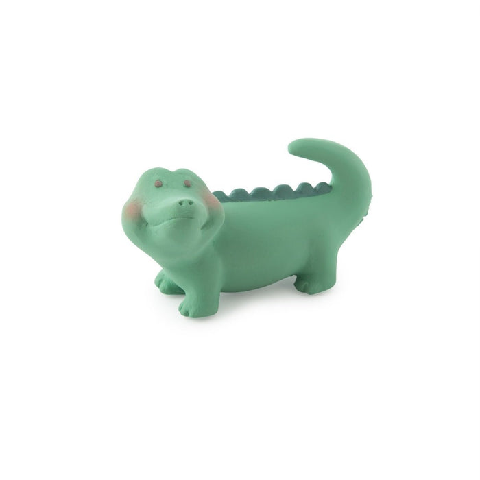 Beißring Krokodil aus Naturkatuschuk - pilzessono.shop - zauberhafte Kinderdinge