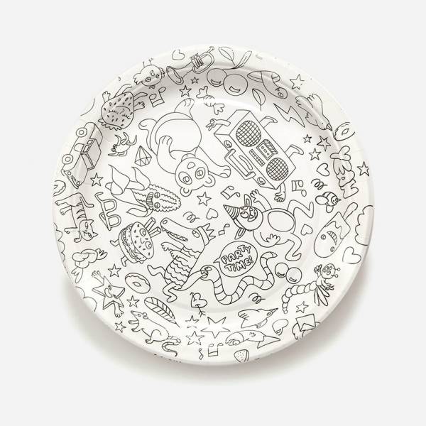 Bemalbare Partyteller von OMY - pilzessono.shop - zauberhafte Kinderdinge