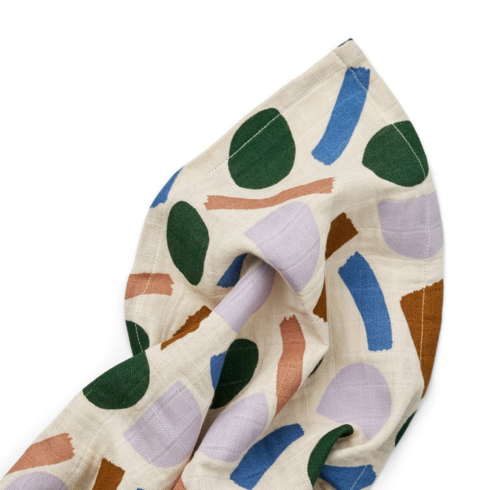 Ben muslin swaddle print Paint stroke / Sandy - pilzessono.shop - zauberhafte Kinderdinge