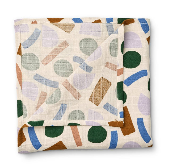 Ben muslin swaddle print Paint stroke / Sandy - pilzessono.shop - zauberhafte Kinderdinge