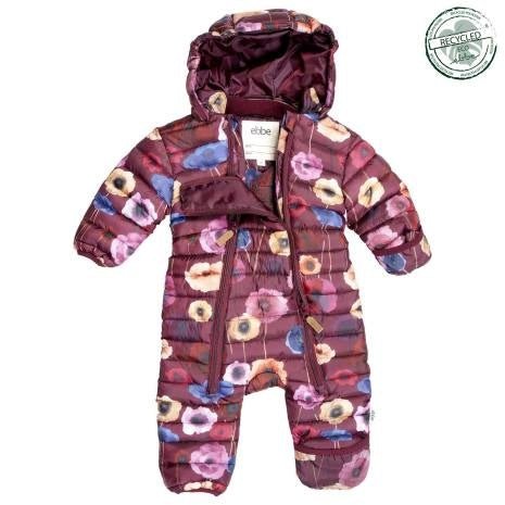 "Bevin" Winteroverall Bordeaux Flower Print von ebbe ♡ - pilzessono.shop - zauberhafte Kinderdinge